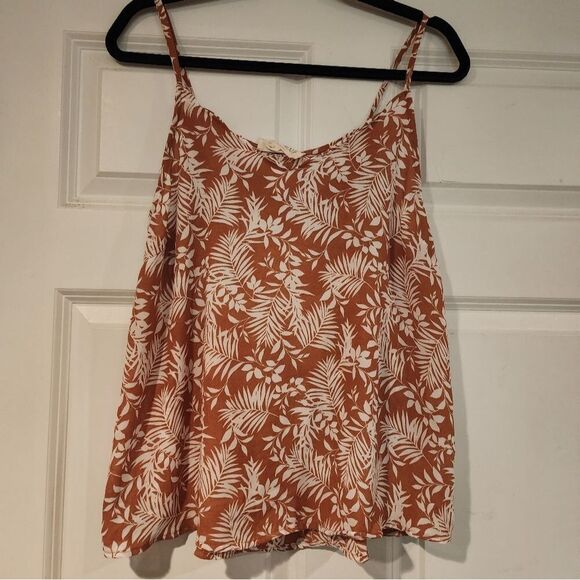 Swret Wanderer Orange and white tropical print tank XL - Picture 1 of 3